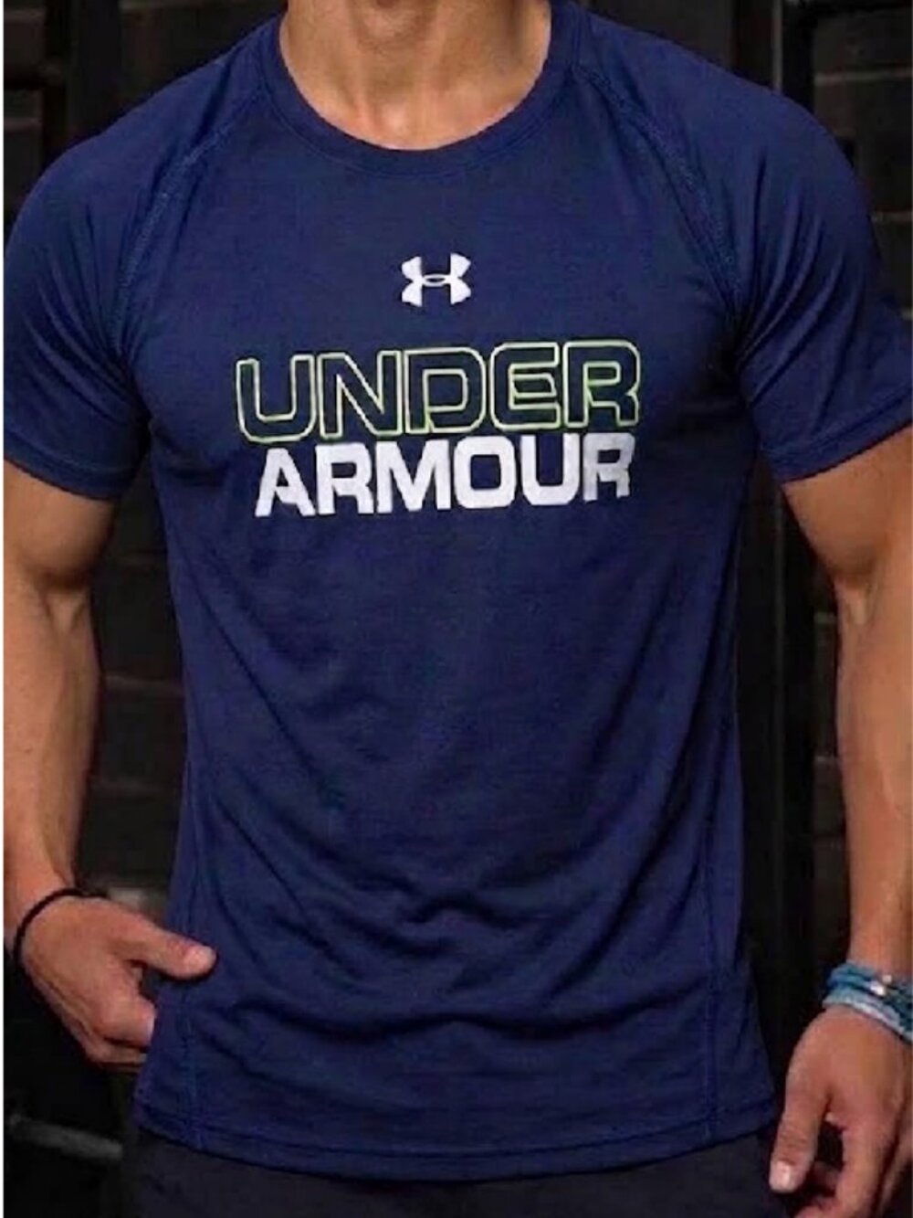 Under Armour Men’s Navy Blue Graphic Logo Tee sz L